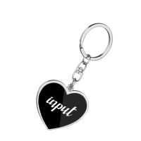 Laser Engraving Blank Metal Heart Double-sided Keychain-LS20002