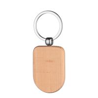 Laser Engraving Blank Wood Oval Shape Keychain-50*36*6mm