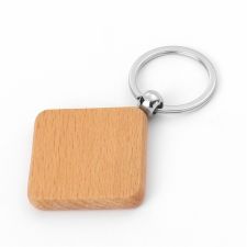 Laser Engraving Blank Wood Diamond Shape Keychain-52*52*6mm