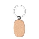 Laser Engraving Blank Wood Keychain-long oval