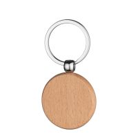 Laser Engraving Blank Wood Keychain-round