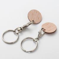 Laser Engraving Blank Wood Keychain-23*23*2mm