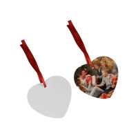 Sublimation Blank Double-sided HPP Christmas Ornaments-heart