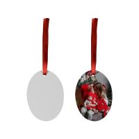 Sublimation Blank Double-sided HPP Christmas Ornaments-oval