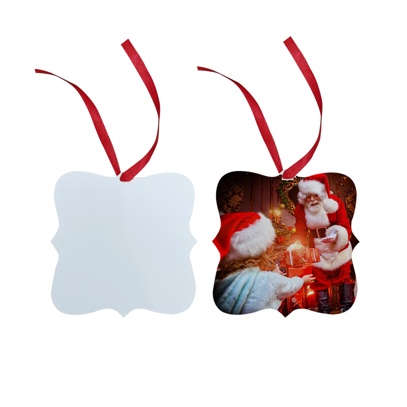 Sublimation Blank Double-sided HPP Christmas Ornaments-Irregular Rectangle