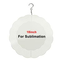 10inch 1mm thickness sublimation double-sided aluminum Sublimation wind spinner(include hooks)