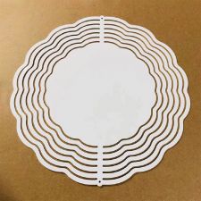 10inch 1mm thickness  double-sided aluminum Sublimation wind spinner(without hooks)