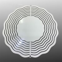 10inch 1mm thickness  double-sided aluminum Sublimation wind spinner(without hooks)