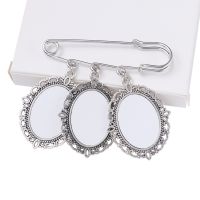 Sublimation Oval Brooch with 3 Tag