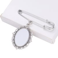 Sublimation Oval Brooch with 1 tag