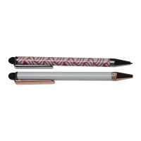 Sublimation metal pen-rose gold-with rubber tip(with shrink wrap)