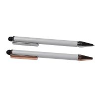 Sublimation metal pen-rose gold-with rubber tip(with shrink wrap)