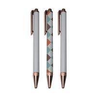 Sublimation metal pen-rose gold-no rubber tip(with shrink wrap)