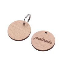 Laser Engraving Blank Wood Dog Pet Tag -round