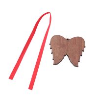 Laser Engraving Blank Wood Christmas Ornament-Angel Wing Shape