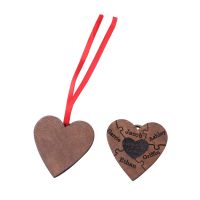 Laser Engraving Blank Wood Christmas Ornament-Heart