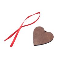 Laser Engraving Blank Wood Christmas Ornament-Heart