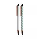 Sublimation metal pen-rose gold-with rubber tip(with shrink wrap)