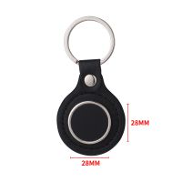 Laser Engraving Leather Metal Keychain with Black Aluminum Insert-PLS017