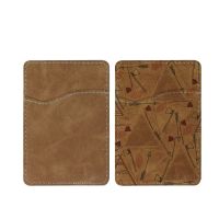 Subimation PU Leather Cellphone card holders-Brown