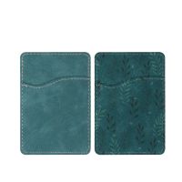 Subimation PU Leather Cellphone card holders-Malachite blue