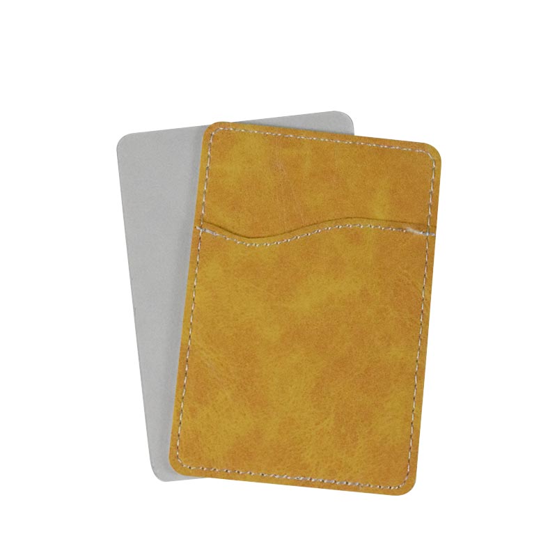 Subimation PU Leather Cellphone card holders-Yellow