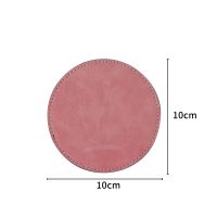 Subimation PU Leather Round Coasters-pink