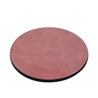 Subimation PU Leather Round Coasters-pink