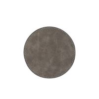 Subimation PU Leather Round Coasters-dark grey