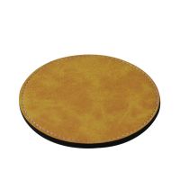 Subimation PU Leather Round Coasters-Yellow