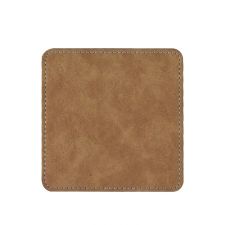 Subimation PU Leather Square Coasters-Brown