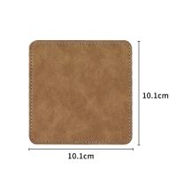 Subimation PU Leather Square Coasters-Brown