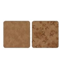 Subimation PU Leather Square Coasters-Brown