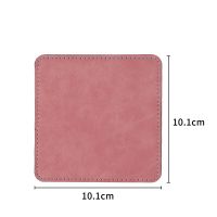 Subimation PU Leather Square Coasters-pink