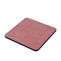 Subimation PU Leather Square Coasters-pink