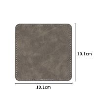 Subimation PU Leather Square Coasters-dark grey