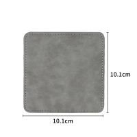 Subimation PU Leather Square Coasters-light grey