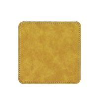 Subimation PU Leather Square Coasters-yellow