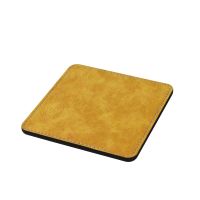 Subimation PU Leather Square Coasters-yellow