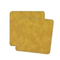 Subimation PU Leather Square Coasters-yellow