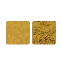 Subimation PU Leather Square Coasters-yellow