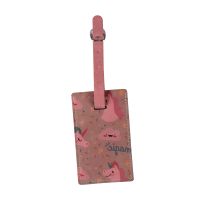 Sublimation Double-sided PU Leather Luggage Tag -pink