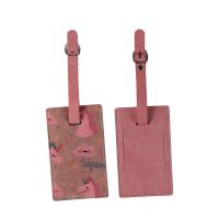 Sublimation Double-sided PU Leather Luggage Tag -pink