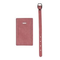 Sublimation Double-sided PU Leather Luggage Tag -pink