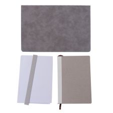 Sublimation A5 PU Leather Notebook /Leather Journal -light grey