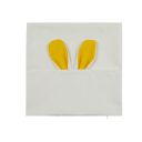 Sublimation Rabbit cotton linen pillow case-yellow