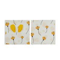 Sublimation Rabbit cotton linen pillow case-yellow