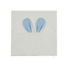 Sublimation Rabbit cotton linen pillow case-blue