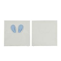 Sublimation Rabbit cotton linen pillow case-blue