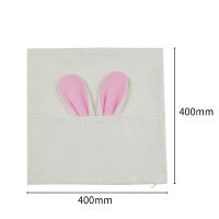 Sublimation Rabbit cotton linen pillow case-pink